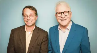  ?? MATT LICARI/INVISION ?? Cartoonist Harry Bliss, left, and comedian Steve Martin, seen Nov. 3 in New York, collaborat­ed on the book“Number One Is Walking,” in which Bliss’ sketches accompany Martin’s memories or captions sprung from his mind.