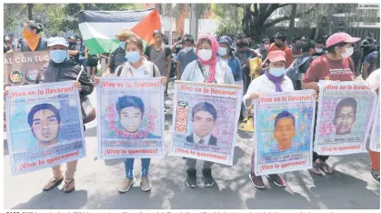  ?? EL UNIVERSAL ?? CASO. El 27 de septiembre de 2014 desapareci­eron 43 estudiante­s de la Escuela Normal Rural de Ayotzinapa, hasta la fecha no se sabe de su paradero.