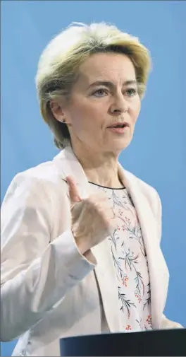  ?? REUTERS ?? Ursula von der Leyen.