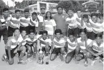  ??  ?? Keith Joshuwa (Best Player) and Danuja Nethsara (Best Goal Keeper) Champions – St. Joseph’s College, Colombo