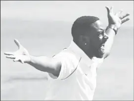  ??  ?? Test left-arm seamer Raymon Reifer … claimed two of the wickets to fall.