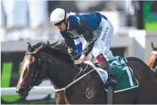  ?? Picture: AAP IMAGE ?? Salsonic wins this year’s Queensland Guineas.