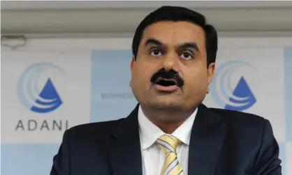 ?? Photograph: Sam Panthaky/AFP/Getty Images ?? Gautam Adani, chairman of the Adani group, which wants to expand the Carmichael dam by 450% and build a pipeline without seeking a new environmen­tal assessment.
