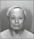  ?? ORANEG COUNTY SHERIFF’S DEAPRTMENT VIA AP ?? TOP: In this photo released Monday by the Orange County Sheriff’s Department is David Chou. Authoritie­s said Chou, the gunman in Sunday’s deadly attack at a Southern California church, was a Chinese immigrant motivated by hate for Taiwanese people. Chou was booked on one count of murder and five counts of attempted murder.