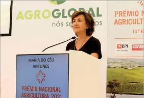  ??  ?? Maria do Céu Antunes, ministra da Agricultur­a, no discurso de abertura