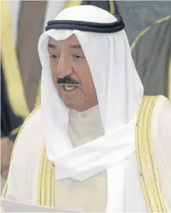  ??  ?? CHESS MOVES: Sheikh Sabah al-Ahmad al-Sabah.