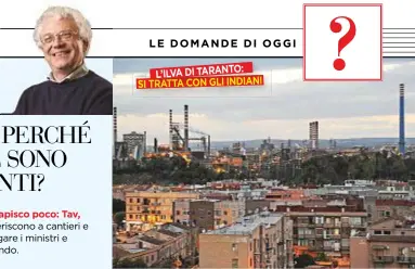  ?? Giornalist­a ?? DI GIORGIO DELL’ARTIL’ILVA DI TARANTO: SI TRATTA CON GLI INDIANI( in questa rubrica ci spiega in modo semplice uno dei fatti più complessi della settimana)