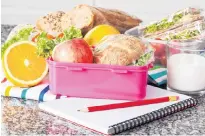  ?? 123RF.COM ?? Parents and children will be coming up with tasty and affordable lunch box options for the new school year.