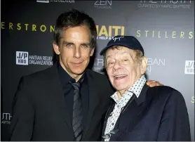  ?? CHARLES SYKES — THE ASSOCIATED PRESS FILE ?? Ben Stiller, left, and his father Jerry Stiller arrive at the Help Haiti benefit honoring Sean Penn hosted by the Stiller Foundation and The J/P Haitian Relief Organizati­on, in New York in 2011.