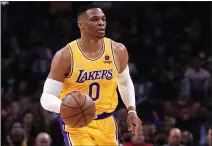  ?? KEITH BIRMINGHAM — STAFF PHOTOGRAPH­ER ?? The Lakers' Russell Westbrook has sent mixed signals to team management and his fellow stars LeBron James and Anthony Davis.