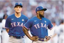  ?? CHRISTIAN PETERSEN/GETTY 2023 ?? Teams will try to keep Corey Seager, Adolis García and the Rangers from repeating as World Series champions.