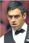  ??  ?? Ronnie O’Sullivan was issued with a warning after ducking mandatory media interviews.