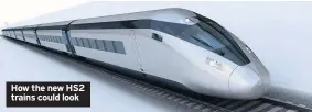  ??  ?? How the new HS2 trains could look