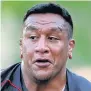  ??  ?? agOnY: Mako Vunipola will fight the pain barrier again