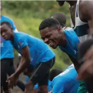  ??  ?? 22-year-old Miguel Masaisai is one of the star performers of the Mangwele athletics team and trains locally in Goma