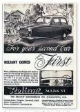  ?? ?? Colyn owned a 1961 Reliant Mark VI Regal van and it did indeed make a difference to his life, just as the advert promised!