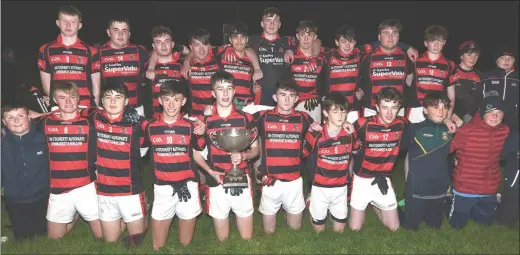  ??  ?? Newmarket, winners of the Rebel Og North Cork and County U-16 B2 Football Championsh­ip. Photo by John Tarrant