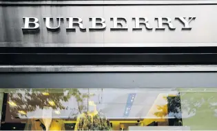  ?? PHOTO: REUTERS ?? Controvers­ial . . . The logo of British luxury brand Burberry is seen at a shop at the Bahnhofstr­asse in Zurich, Switzerlan­d.