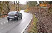  ?? FOTO: MOLL (ARCHIV) ?? Die L 414 durch das Uelfetal ist für Radler sehr gefährlich – hier wäre ein Radweg eine gute Idee, meint Friedel Müller.