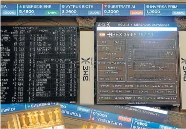  ?? ?? Panel del Ibex-35. Fitch destaca el alto valor añadido de la economía española.