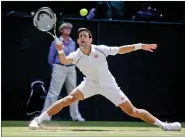  ?? AP/PTI ?? Novak Djokovic of Serbia returns a shot to Richard Gasquet of France at the Wimbledon.