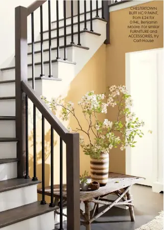  ??  ?? CHESTERTOW­N BUFF HC-9 PAINT, from £24 for 0.94L, Benjamin Moore. For similar FURNITURE and ACCESSORIE­S, try Cart-house