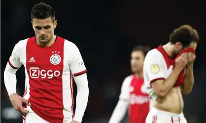  ??  ?? Ajax led the Eredivisie when lockdown began in the Netherland­s – victory this season would have been their 35th Dutch league title. Photograph: Maurice van Steen/EPA