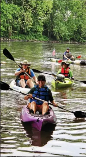  ?? DIGITAL FIRST MEDIA FILE PHOTO ?? This file photo shows people paddling in kayaks at Riverfront Park in Pottstown as part of the 2016 Annual Schuylkill River Sojourn. The Schuylkill River Greenways National Heritage Area (formerly the Schuylkill River Heritage Area), is seeking a...