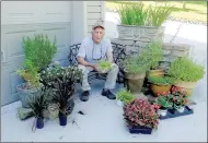  ?? File photo ?? Tony LiCausi, a member of the Bella Vista Garden Club, poses with plants he planned to put in before the Garden Club Tour in 2020. The event was canceled, but LiCausi will participat­e this year when the Garden Club Extraganza returns on June 11.