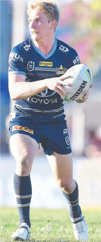 ??  ?? Cowboys halfback Tom Dearden had a blinder against the Dragons. Picture: Getty