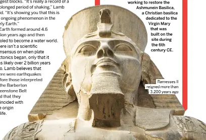  ?? ?? Ramesses II reigned more than 3,200 years ago