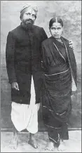  ?? COURTESY JUGGERNAUT ?? Iconic picture: Subramania Bharati and his ▪ wife Chellamma