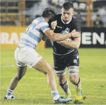  ??  ?? Scotland flanker Magnus Bradbury, right, was among the young players who impressed on the tour.