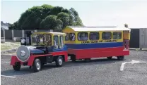  ??  ?? All aboard . . . The Lions Club of Oamaru Noddy Train rolls along at the fun day.