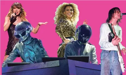  ?? Composite: Getty/Shuttersto­ck ?? From left: Taylor Swift, Daft Punk, Beyoncé and Kurt Cobain of Nirvana: who’s to say you can’t like all of them depending on your mood?