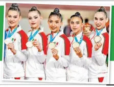  ??  ?? Con sendos oros en gimnasia y clavados, México llega a 19 y se afianza segundo en Lima EQUIPO NACIONAL GIMNASIA RÍTMICA