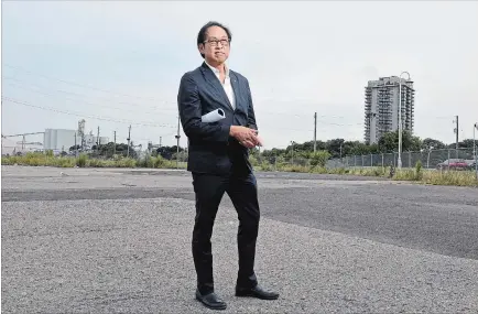  ??  ?? Bruce Kuwabara, who grew up in Hamilton’s North End, is the architect of the developmen­t for the Pier 8 lands.