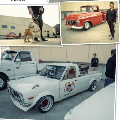  ?? ?? BOTTOM: Mark Hooker’s Nissan Sunny shop truck was a delivery rig for a Japanese Harley dealer in a former life