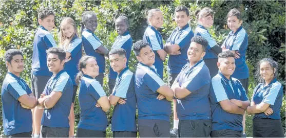  ?? Picture / Jason Oxenham ?? South Auckland Middle School sets of twins, back row, from left, Micaiah and Ayla Maihi, Ileli and Eyete Yobu, Senerita and Josiah Hendrikse, Jordie and Sarai Shannon. Front row, from left, Lucas and Lexas So'olefai, Tiya and Christian Momoemausu,...