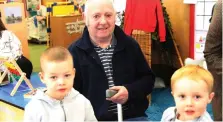  ??  ?? Generation­s Working Together connected young and old at places like Wellpark Nursery, with other supporters including, main, the Calderglen High befriender­s