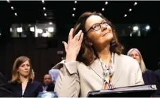  ?? KEVIN LAMARQUE/REUTERS ?? PEREMPUAN TERPILIH: Gina Haspel saat hearing di Capitol Hill, Washington DC.