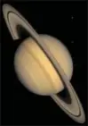  ?? COURTESY OF NASA/JET PROPULSION LABORATORY ?? This approximat­e natural-color image shows Saturn, its rings, and four of its icy satellites.