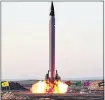  ??  ?? An Iranian ballistic missile