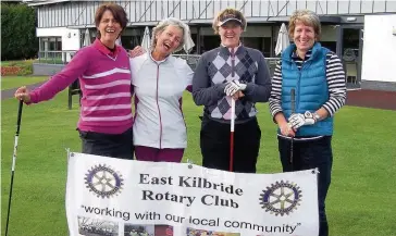  ??  ?? Hole-in-one Winning team Dunskey Delights, Glenda Dewar, Marianne Hall, Gwen Robson and Anne Wilson