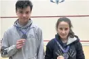  ??  ?? Runners up Ben and Lucy came second in the mixed doubles