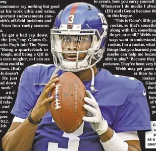  ??  ?? Geno Smith is still hoping to prove himself as a worthy NFL quarterbac­k.
