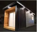  ??  ?? The basic bunkie model, at 106 sq. ft., sells for $25,000.