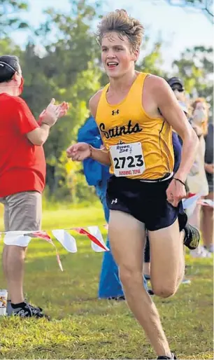  ?? WILL ANGUISH ?? Trinity Prep senior Nick Carpenter was the Class 2A state champion and is the Orlando Sentinel Boys Cross Country Runner of the Year for 2021.