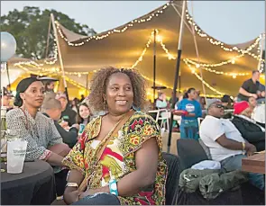  ?? (Pic: Bram Lammers) ?? Some patrons at the VIP section, Bushfire 2018.