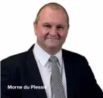  ??  ?? Morne du Plessis